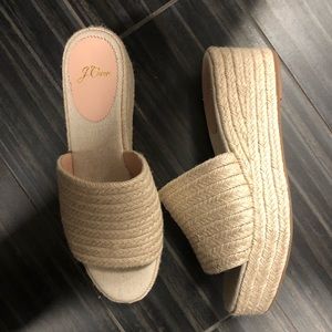Jcrew espadrille slide - never worn